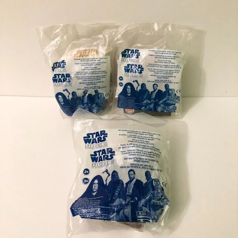 Lot of 3 Star Wars 2005 Burger King Kids Toys